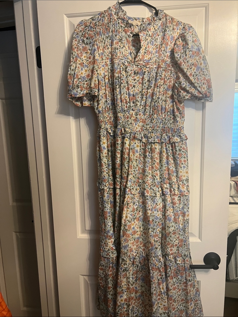 Just Me Floral Maxi Dress in Blue, Yellow, Pink